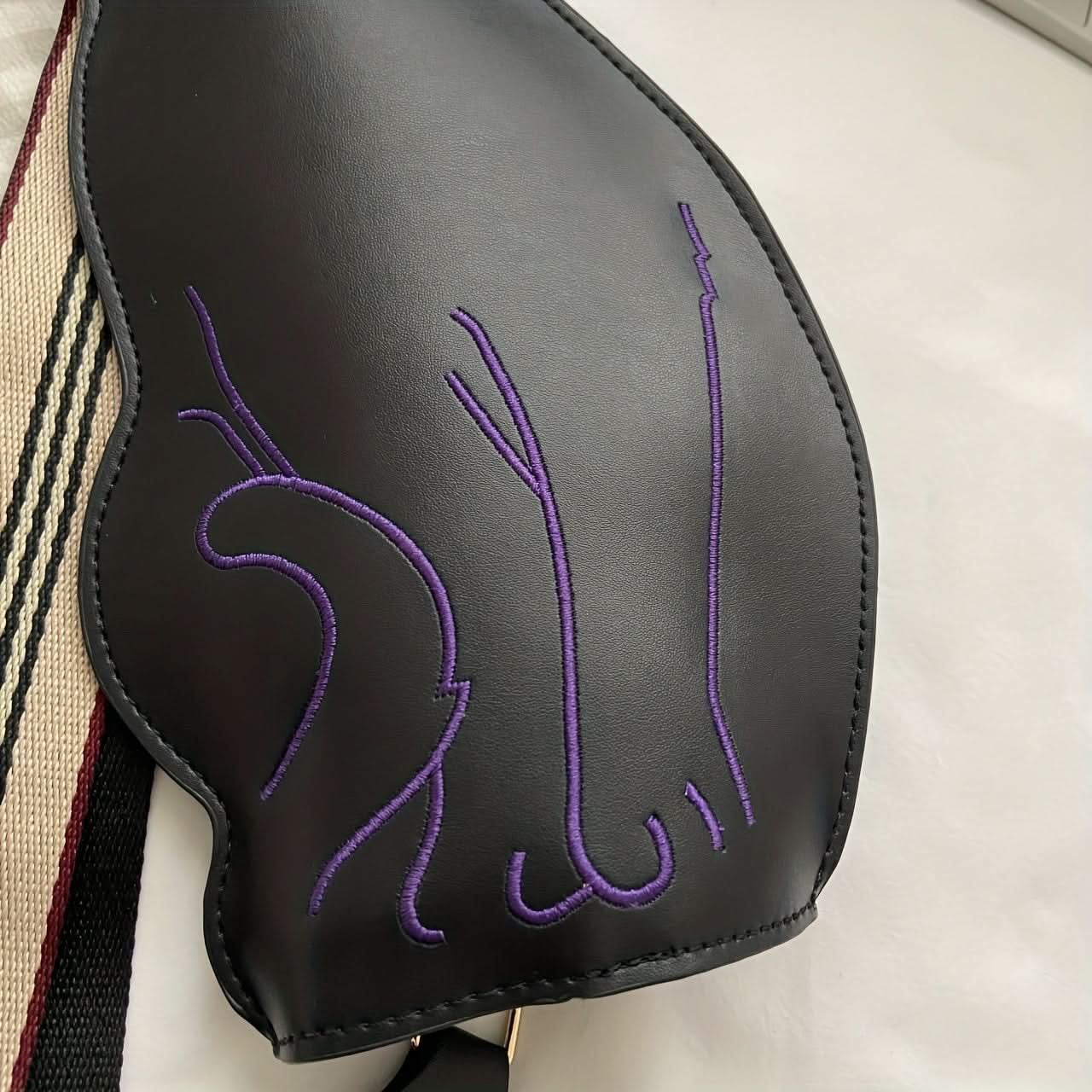 Whimsical Black Cat Shaped Crossbody Bag