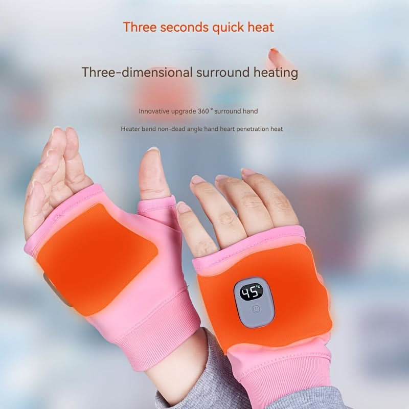 USB Heated Hand Warmer Gloves with 3-Level Control