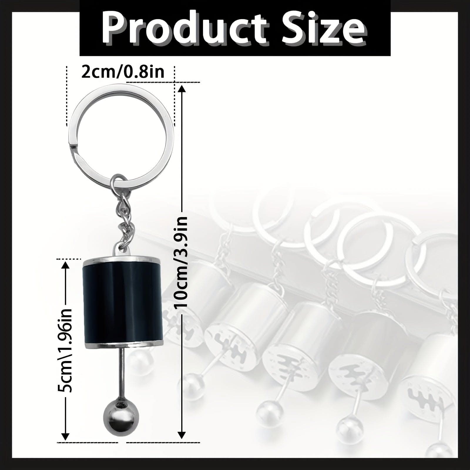 Mini Gear Shifter Keychain – Alloy Gearbox Key Ring for Car Enthusiasts