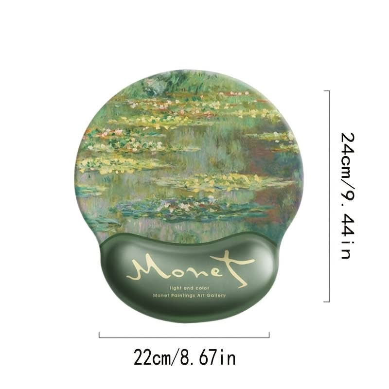 Oil Painting Water Lily Mouse Pad with Wrist Support