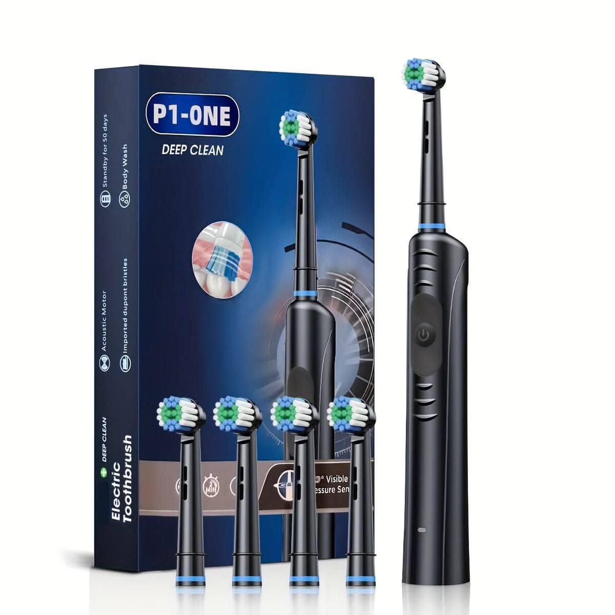 Rechargeable Electric Toothbrush for Adults– 36V Deep Cleaning, USB Charging