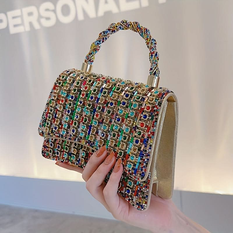 Multicolor PU Crossbody Clutch for Women