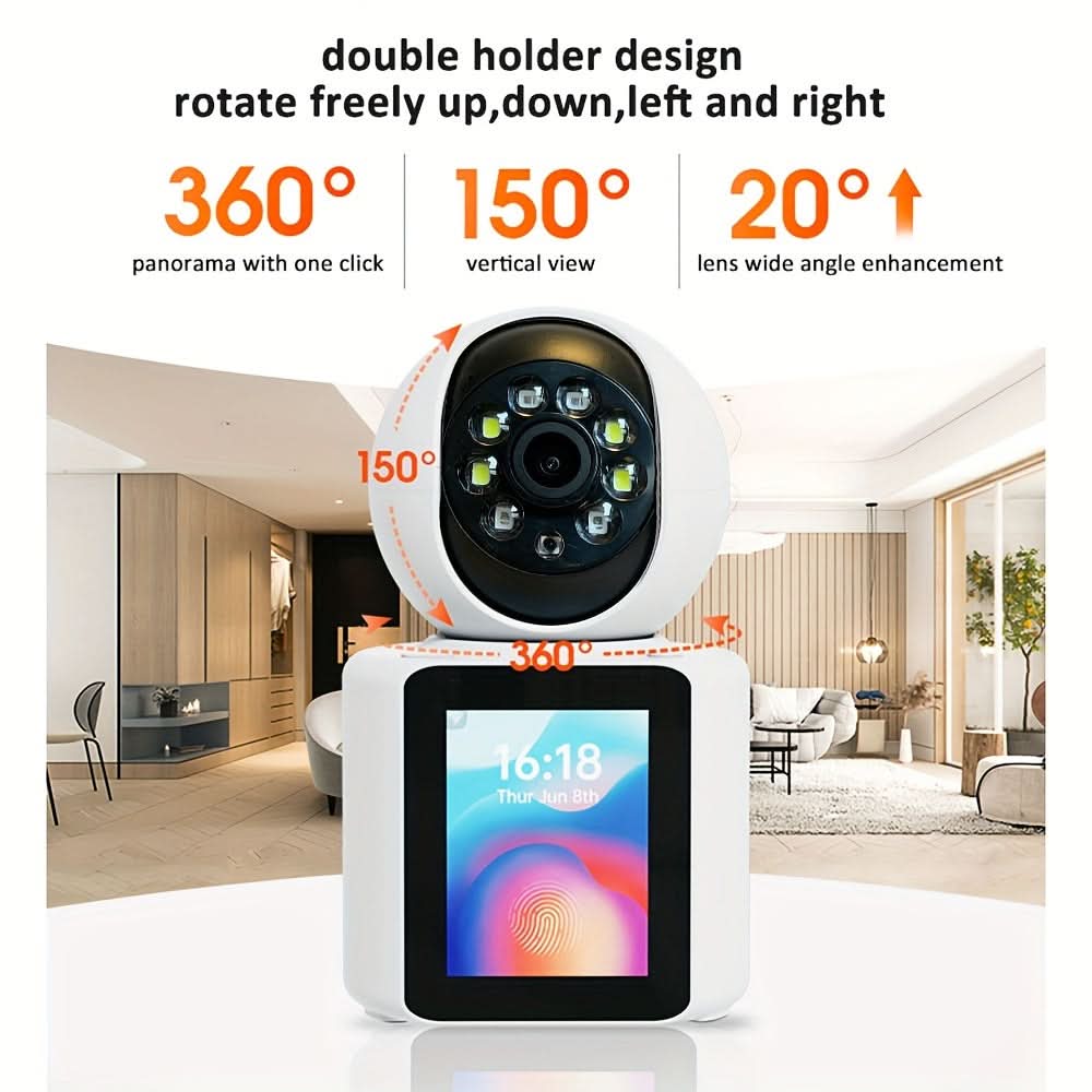 2MP HD Wireless PTZ Security Camera, 1080P WiFi, Two-Way Audio