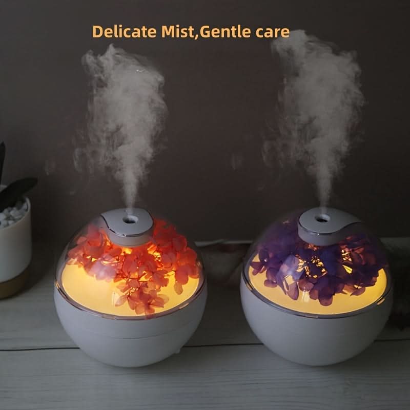 USB Powered Flower Humidifier with Aromatherapy