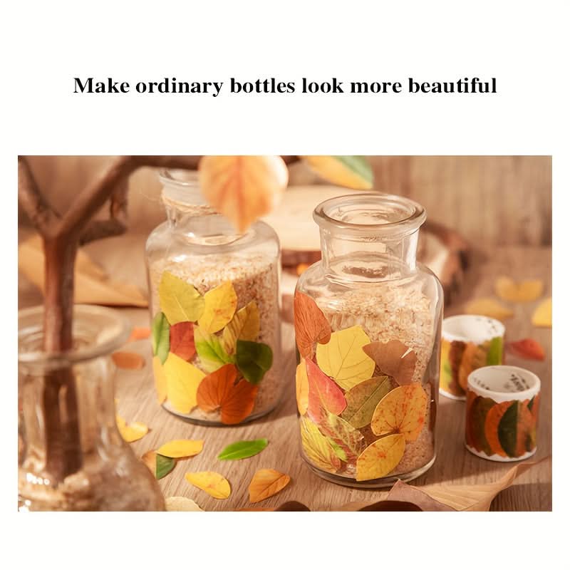 50pcs Vibrant Fallen Leaves Washi Tape Roll