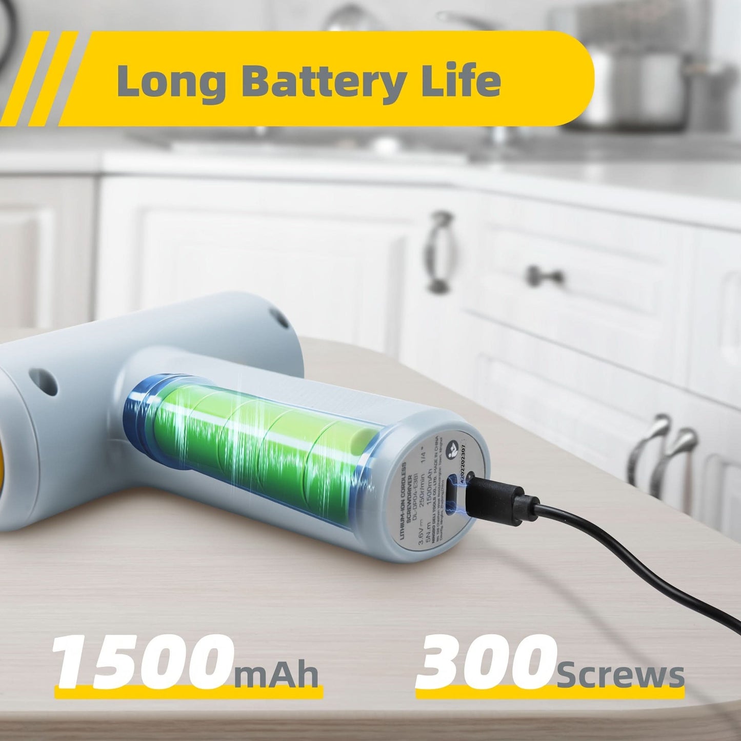 Cordless Electric Screwdriver Kit with 11 Bits