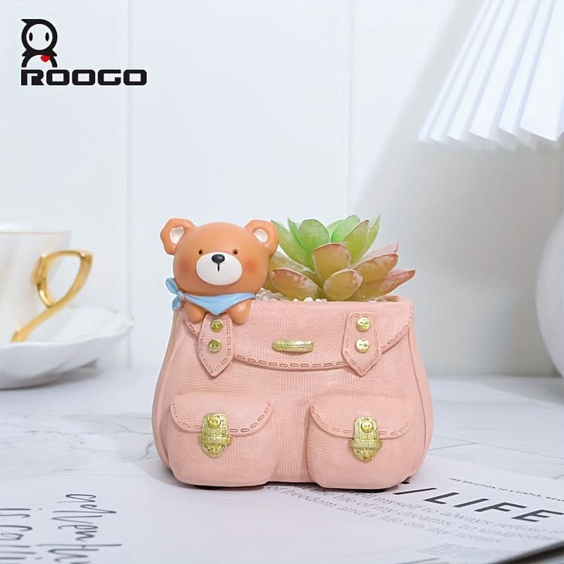 Whimsical Resin Succulent Planter – Creative Backpack Design