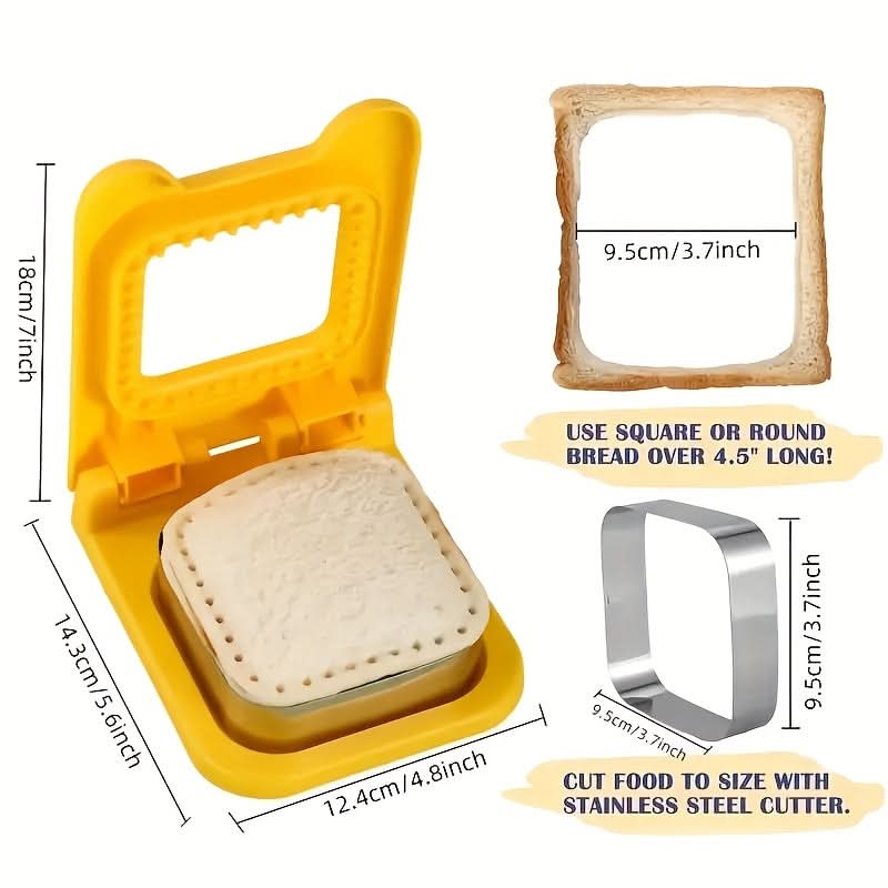 Square Sandwich Cutter & Sealer – Easy Crust Remover