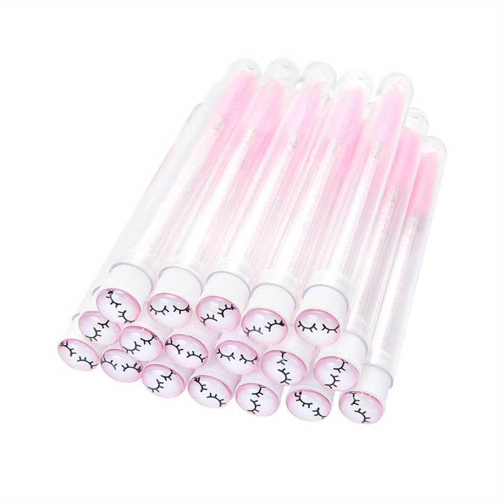 40pcs Disposable Mascara Brushes – Eyelash Brush Wand Spoolies with Tube