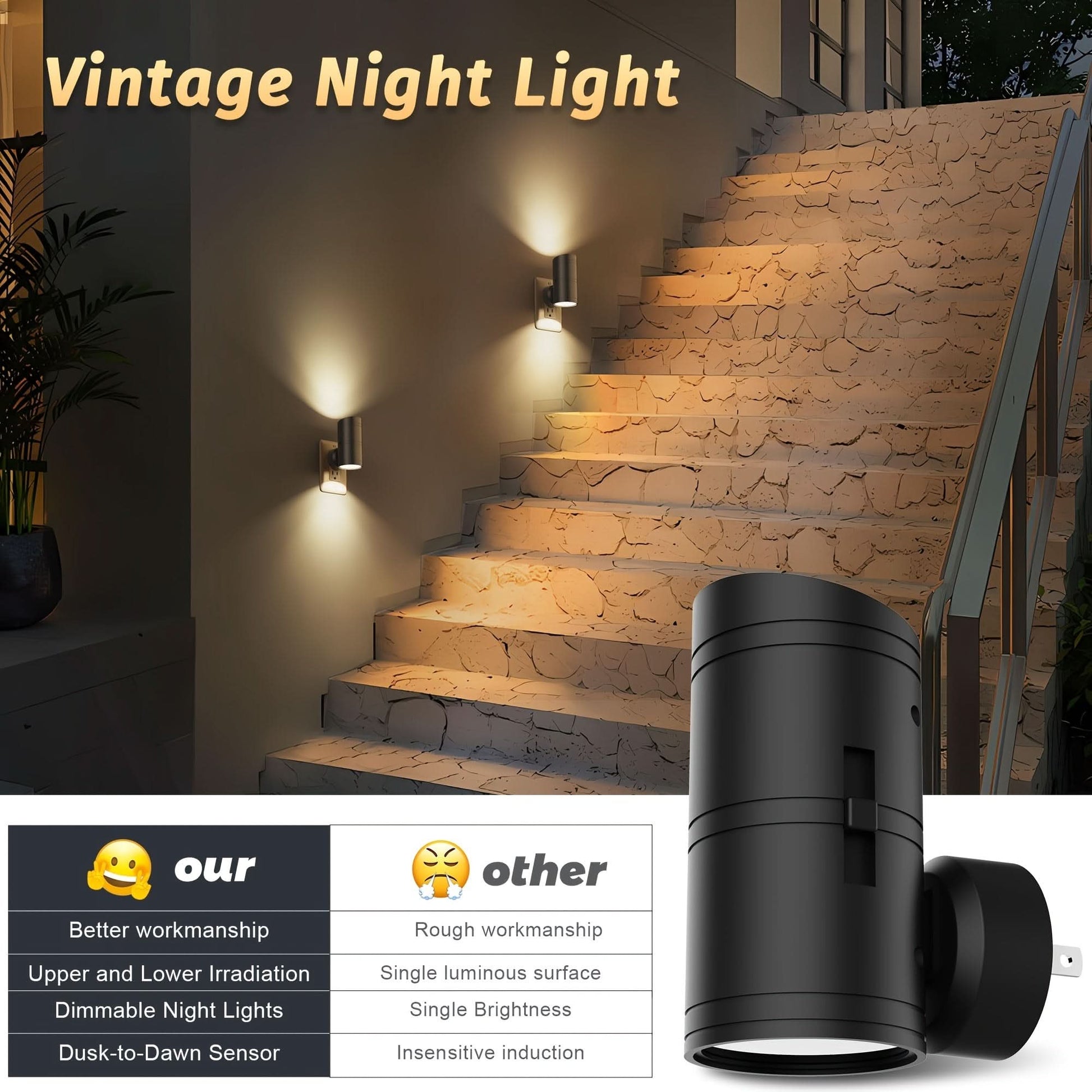 Starry Dusk to Dawn Night Lights, Dimmable