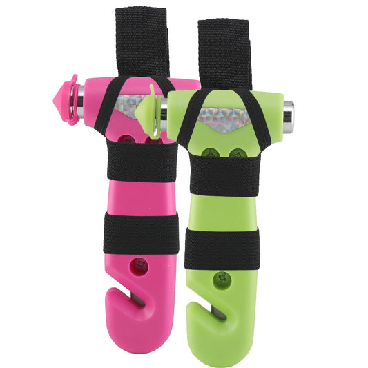 2-Pack ABS Car Safety Hammers, 3-in-1 Emergency Escape Tools