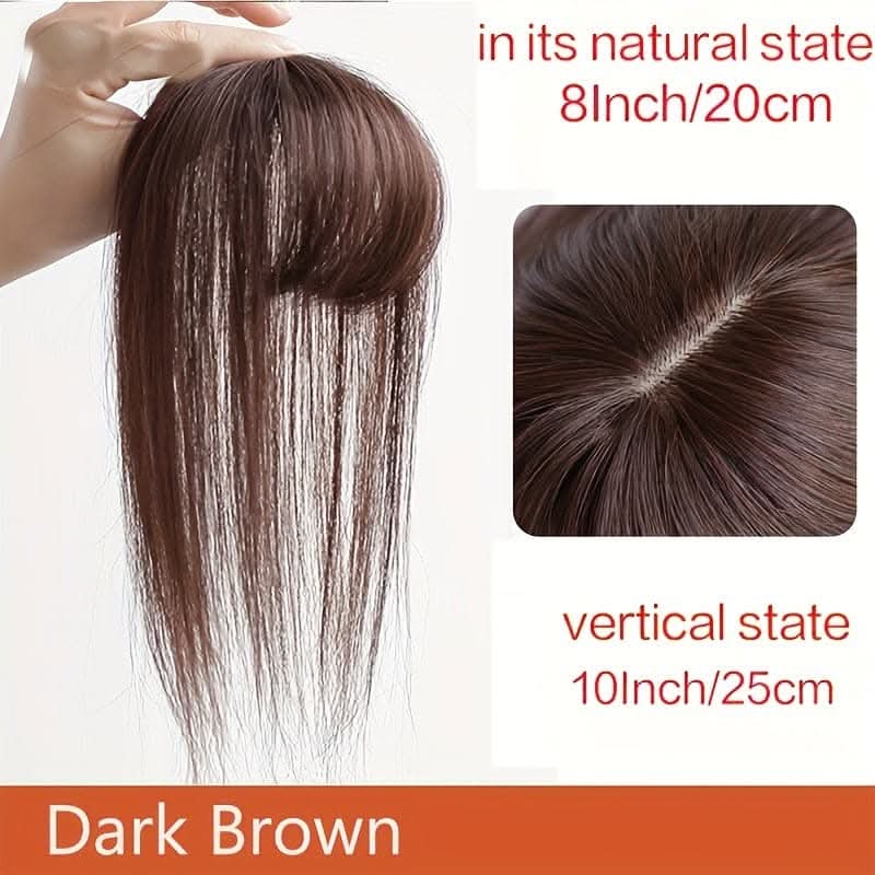 Vibrant Synthetic Hair Toppers with Bangs – Clip-In Hair Extensions