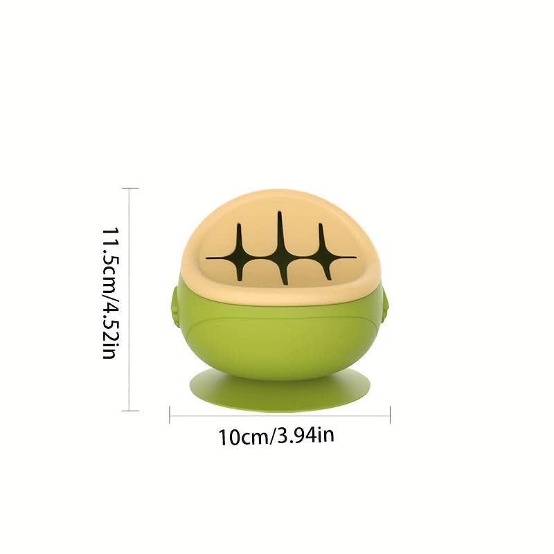 Silicone Snack Bowl with Suction Base – Spill-Proof Baby Feeding Bowl