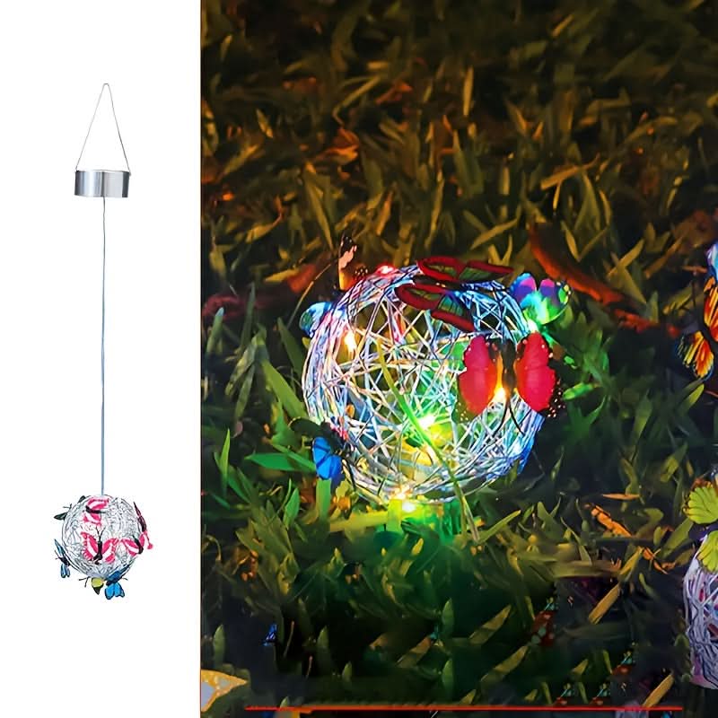 Colorful Butterfly Solar Ball Light – Decorative Hanging Tree Lights