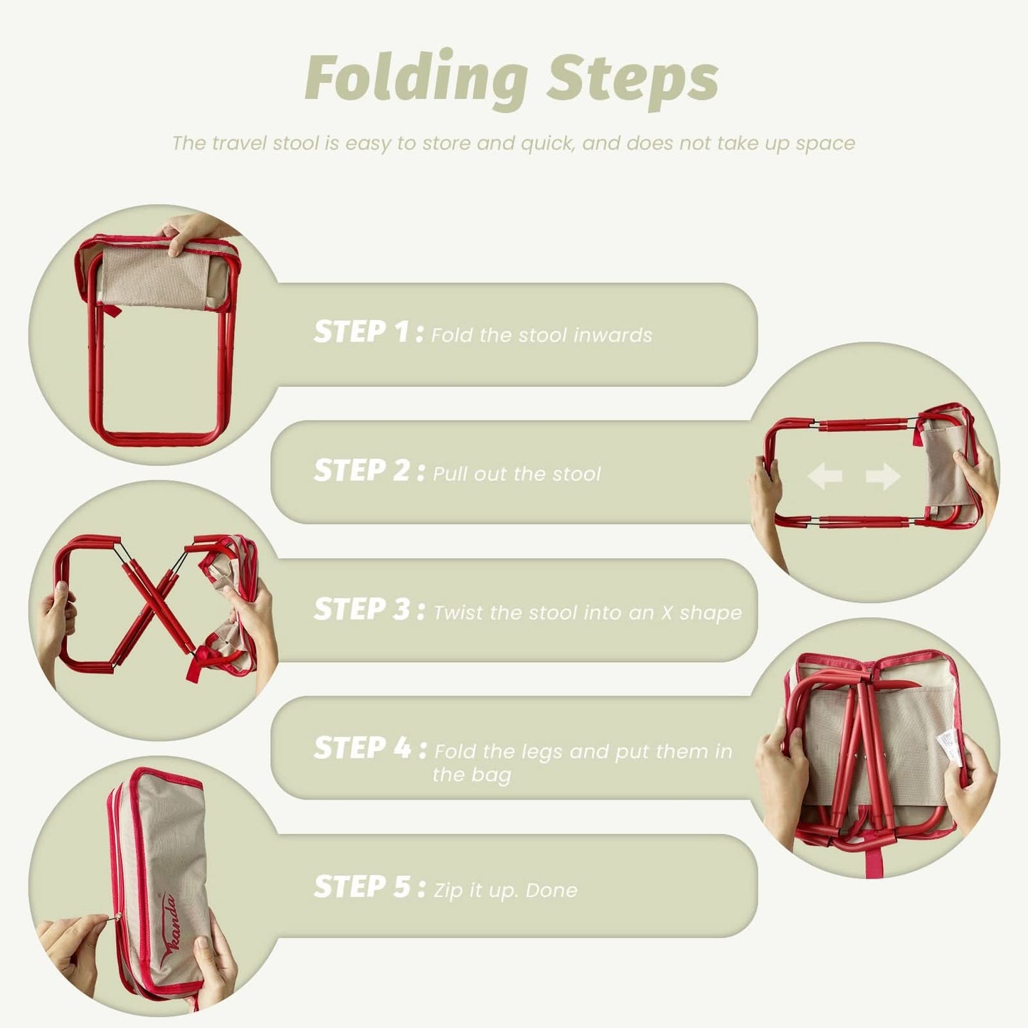 Portable Folding Camping Stool – Lightweight & Compact Travel Chair