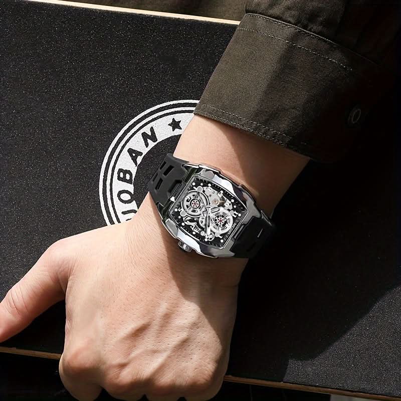 Luxury Automatic Mechanical Watch for Men - Large Dial, Hip Hop Style