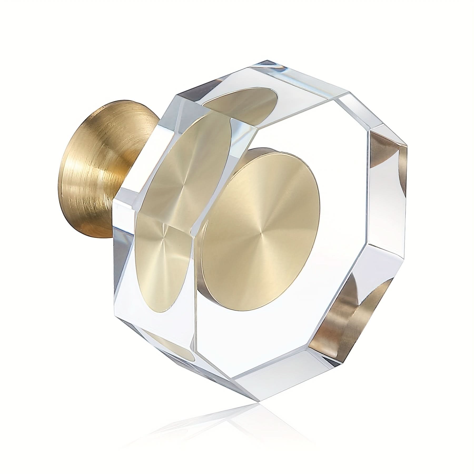 12-Pack White Crystal Cabinet Knobs – 1.25-Inch Round Dresser Pulls