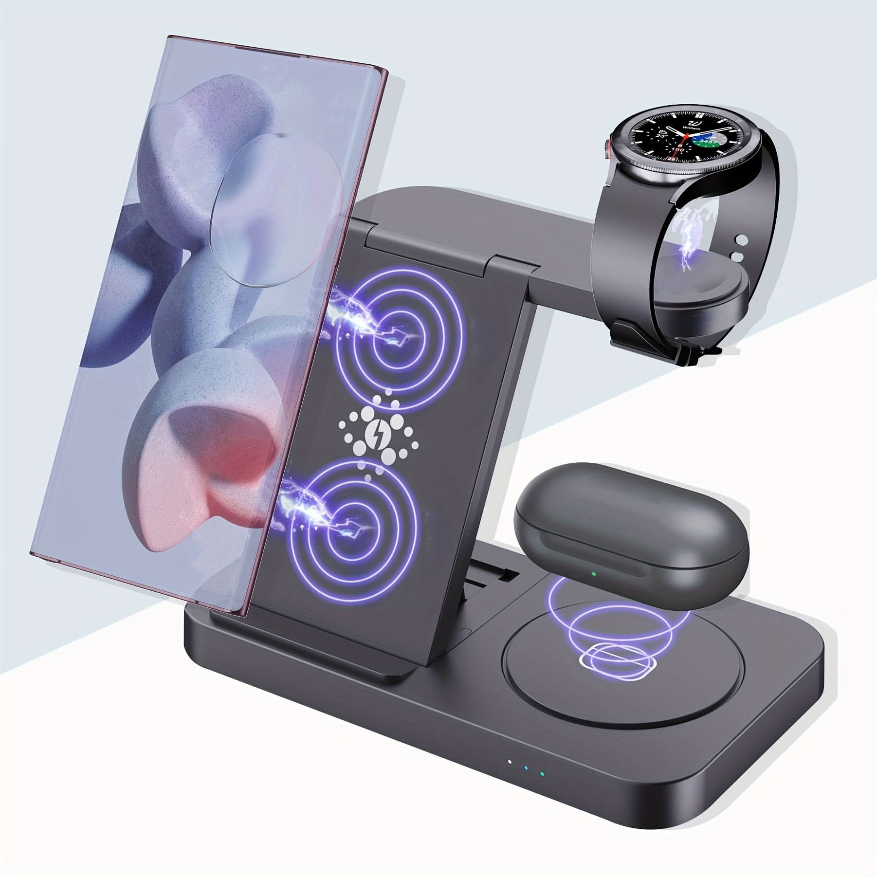 4-in-1 Foldable Wireless Charging Station for Samsung Devices