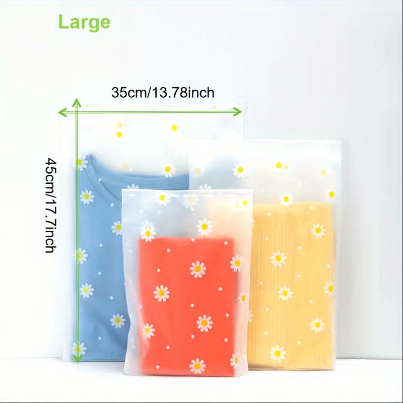 10PCS Fashionable Zipper Storage Bags - Fun Prints & Secure ZipLock