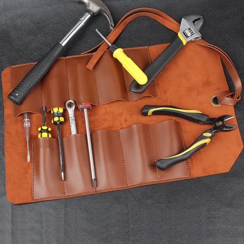 Leather Electrician Tool Pouch Organizer Bag