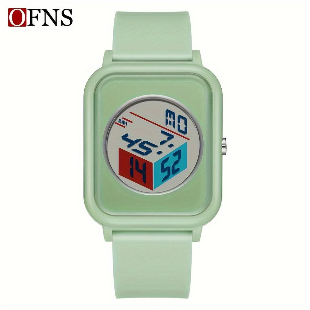 Men's Square Electronic Watch - Waterproof, Night Light