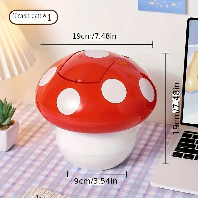 Adorable Mushroom-Shaped Trash Can for Home