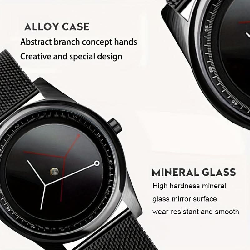 Unisex Funky Digital Stainless Steel Watch – No-Pointer Quartz Wristwatch