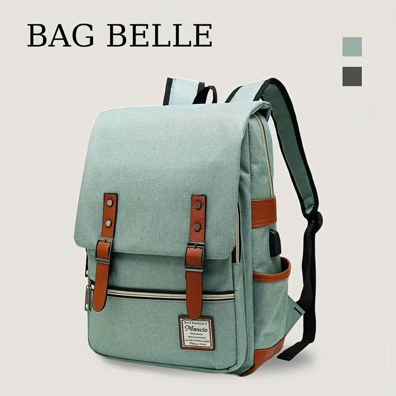 Waterproof Vintage-Style 15.6-Inch Laptop Shoulder Bag for Men & Women