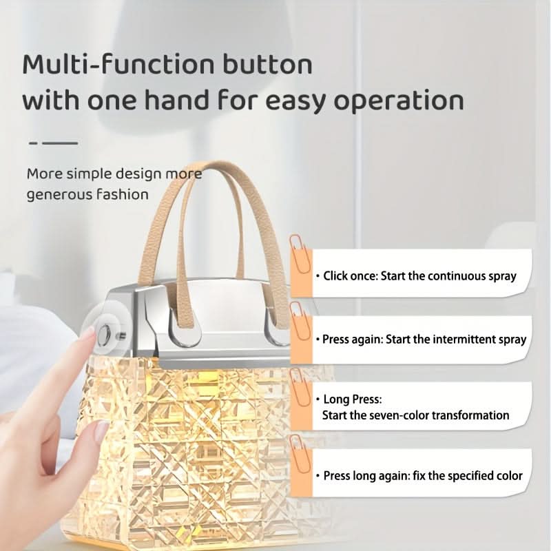 Crystal Bag USB Humidifier with Aromatherapy & LED Mood Light