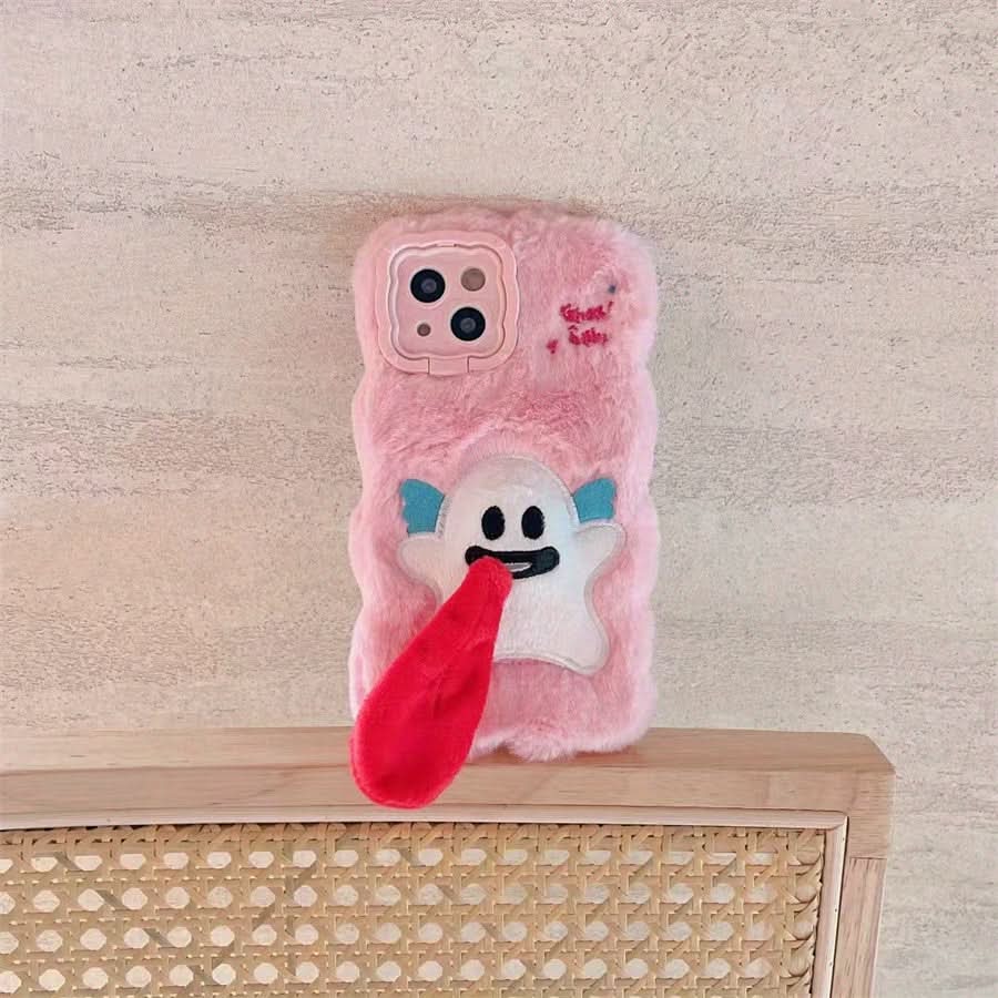 Cute Plush Pull-Out iPhone Case