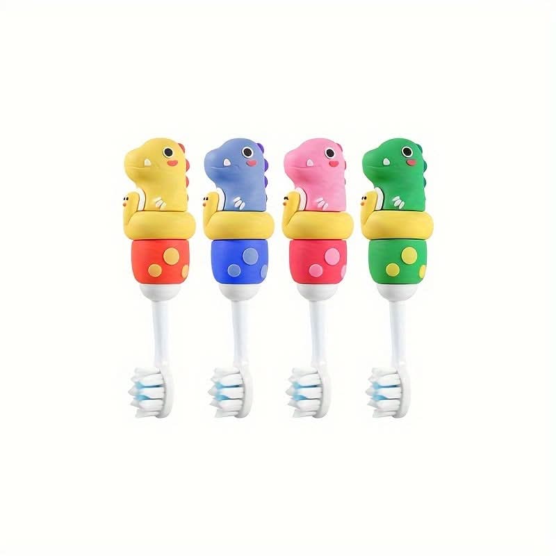 4-Pack Dino Kids Toothbrushes - Soft Bristles