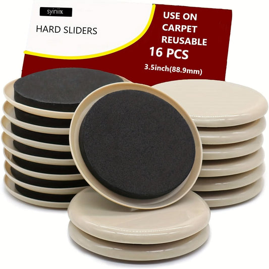 16-Piece Heavy-Duty Furniture Sliders