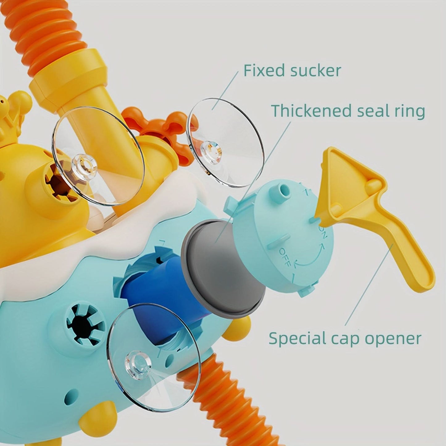 Baby Shower Toy with Electric Sprinkler-Fun Duck Water Play Bathtub Toy Set for Infants