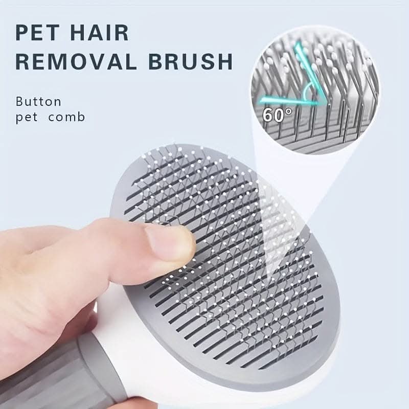 Self-Cleaning Dog Slicker Brush for Deshedding