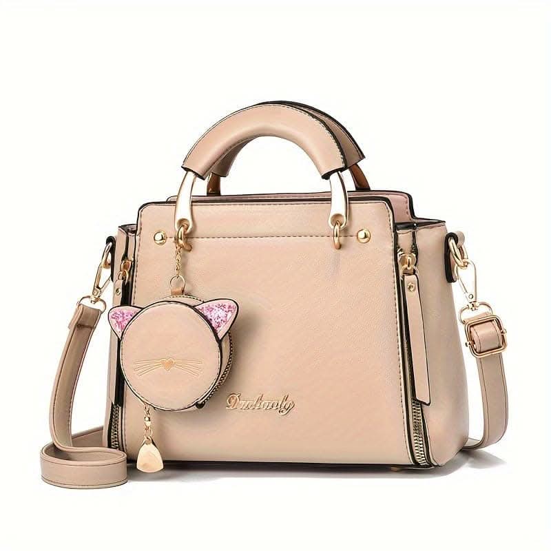 Versatile Faux Leather Shoulder & Crossbody Purse For Women