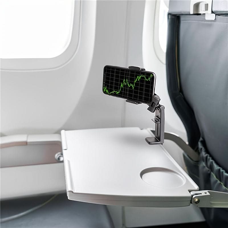 Portable Airplane Phone Holder – Adjustable Rotatable Travel Stand for Train