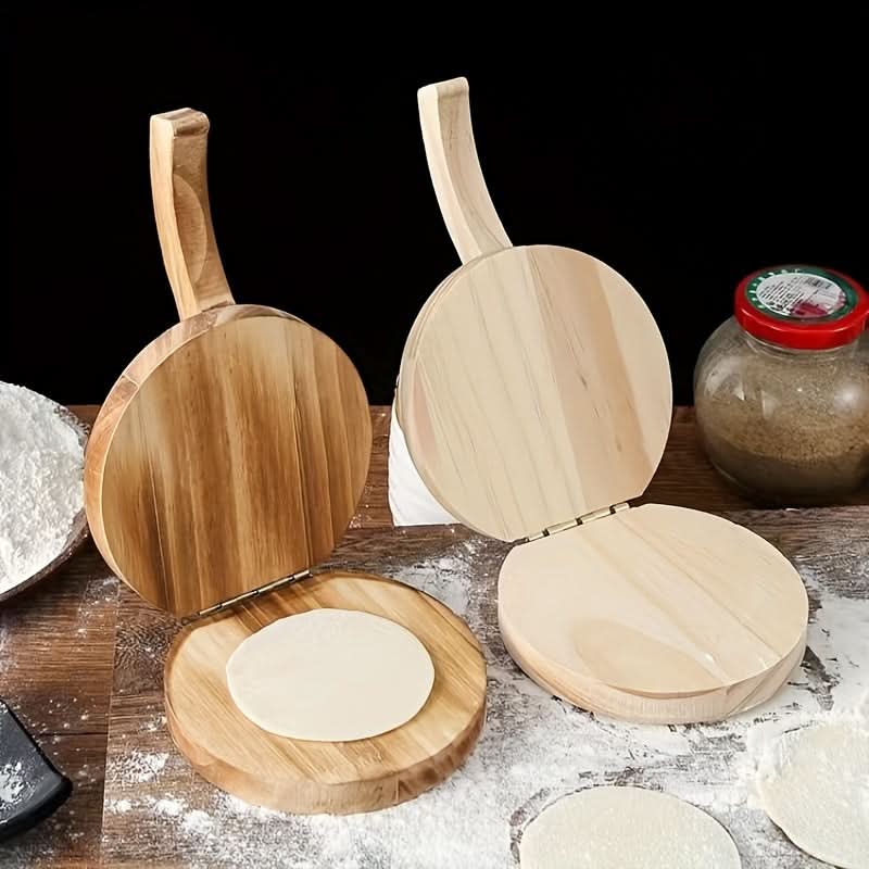 Eco-Friendly Wooden Dumpling Press - Handmade Tool