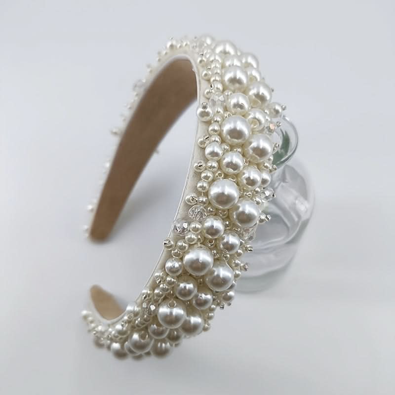 Faux Pearl Crystal Headband for Women