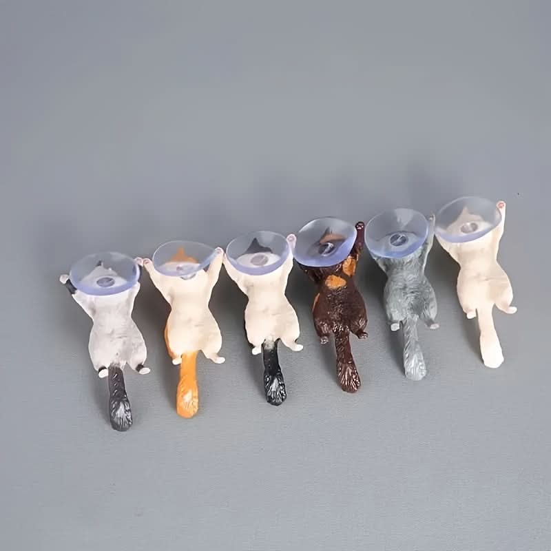 6-Pack Cute Cat Phone Holders – Multifunctional Plastic Desk Stands for Car