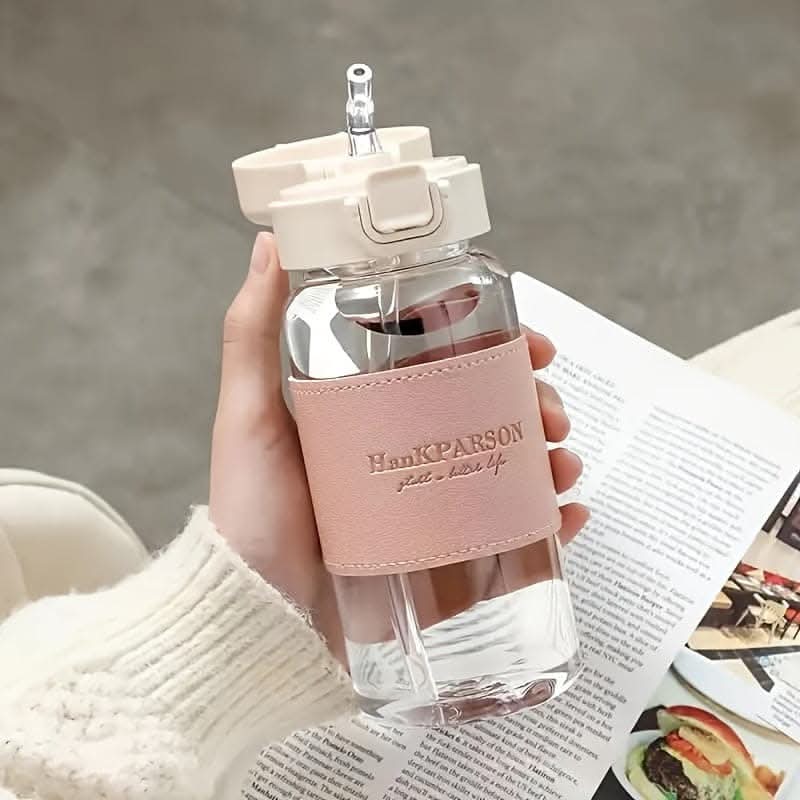 500ml Leakproof Plastic Water Bottle with Straw