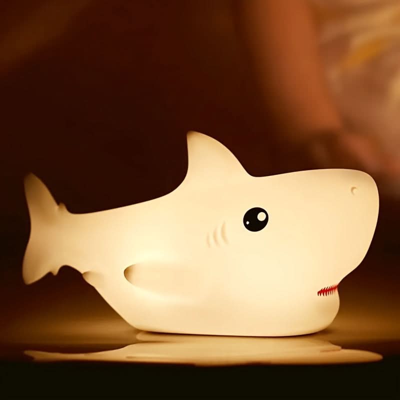 USB Rechargeable Shark Night Light, Color-Changing