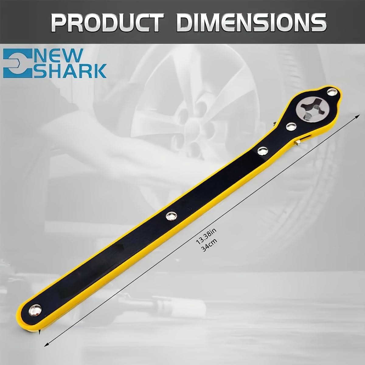 360° Ratchet Jack Wrench, Rust-Resistant Metal