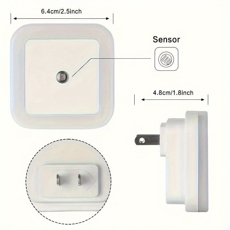 2-Pack Intelligent LED Night Light with Dusk to Dawn Sensor