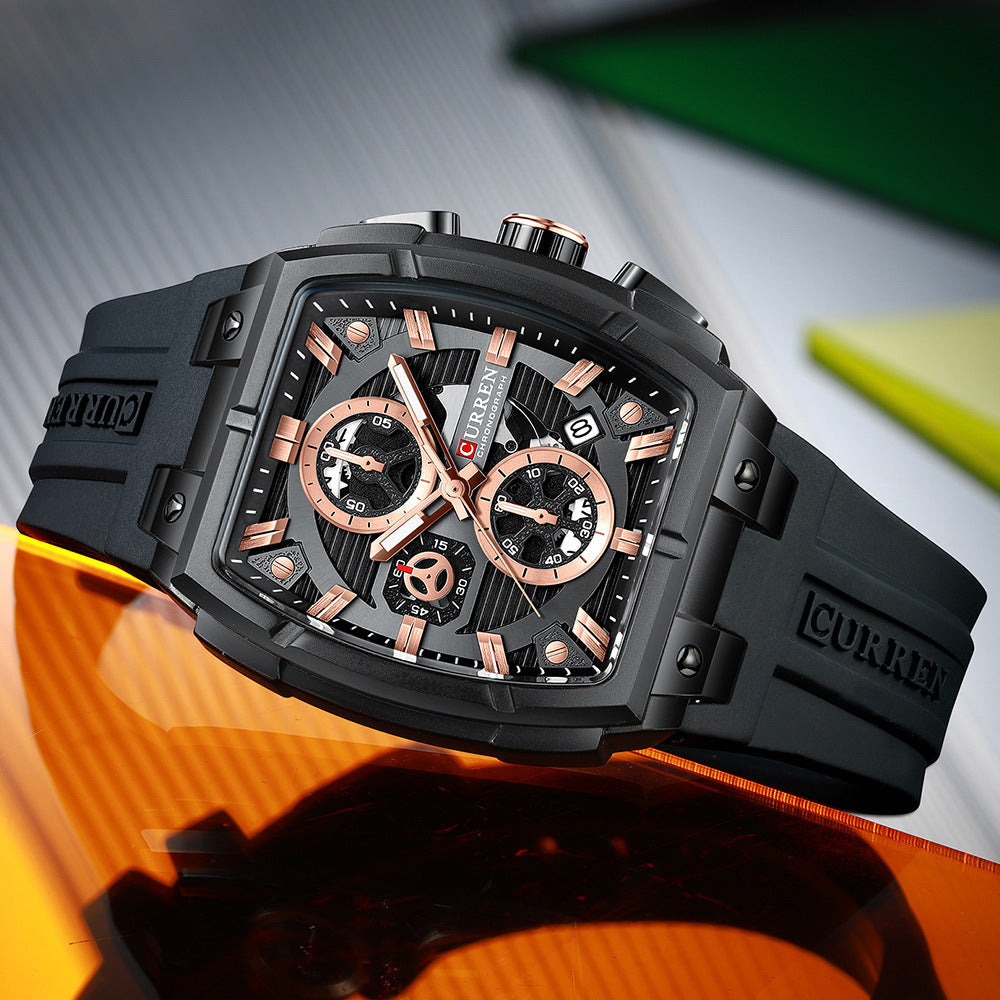 Curren 8488 Waterproof Calendar Six-Hand Quartz Watch for Men