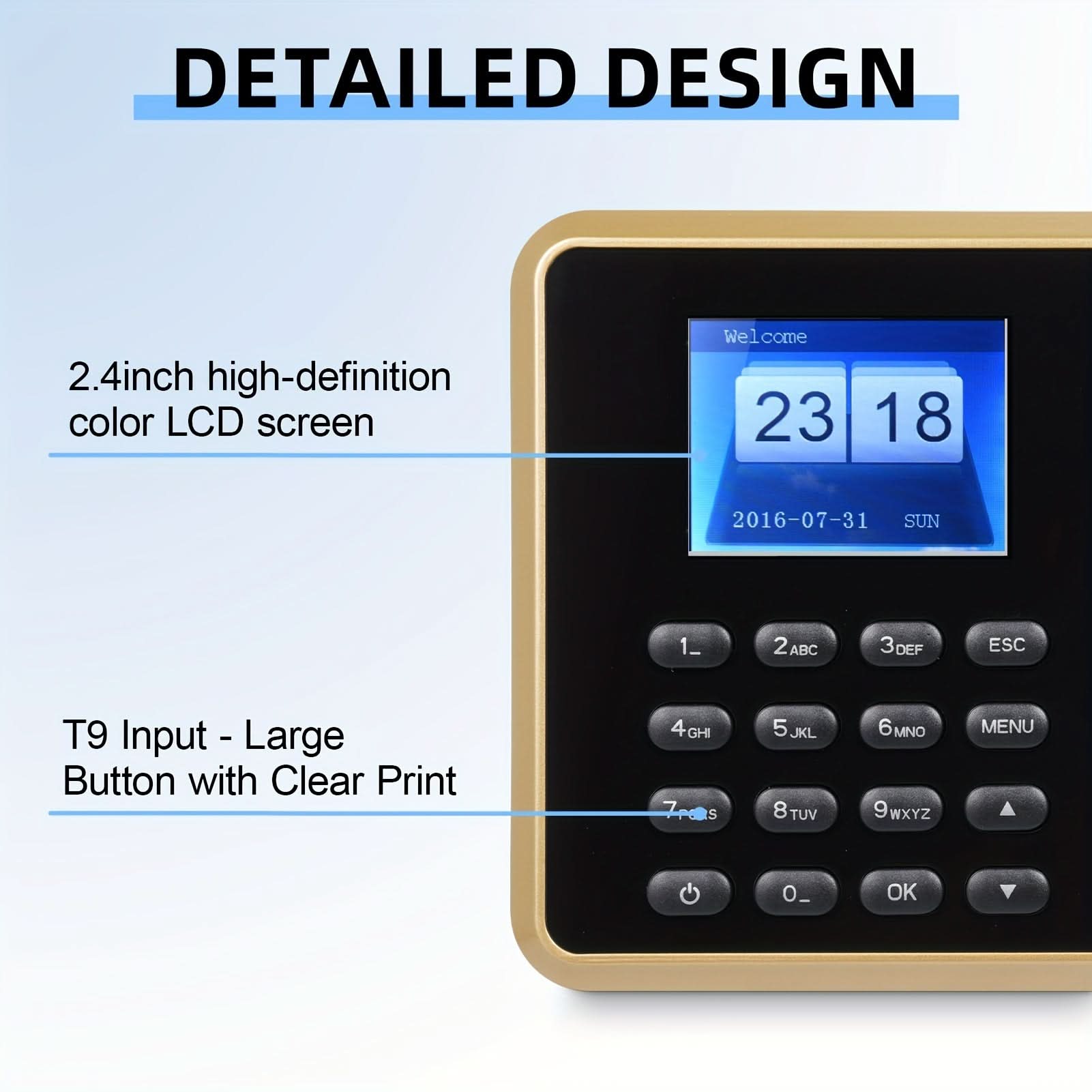 Biometric Fingerprint Time Clock with ID Card Recognition