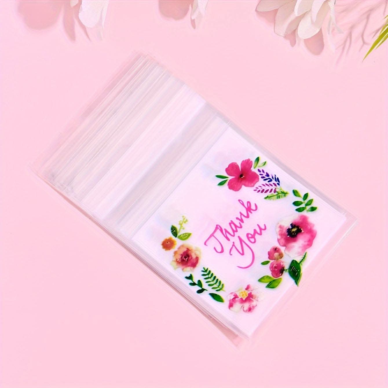 100pcs Floral Ziplock Bags – Reusable Jewelry Storage