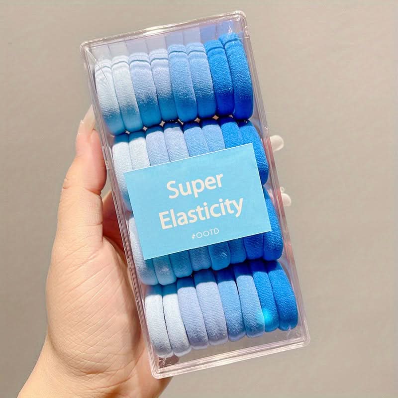 32pc Multicolor Rainbow Hair Ties for Kids