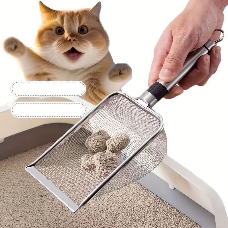 Stainless Steel Cat Litter Scoop – For Cats & Reptile Sand
