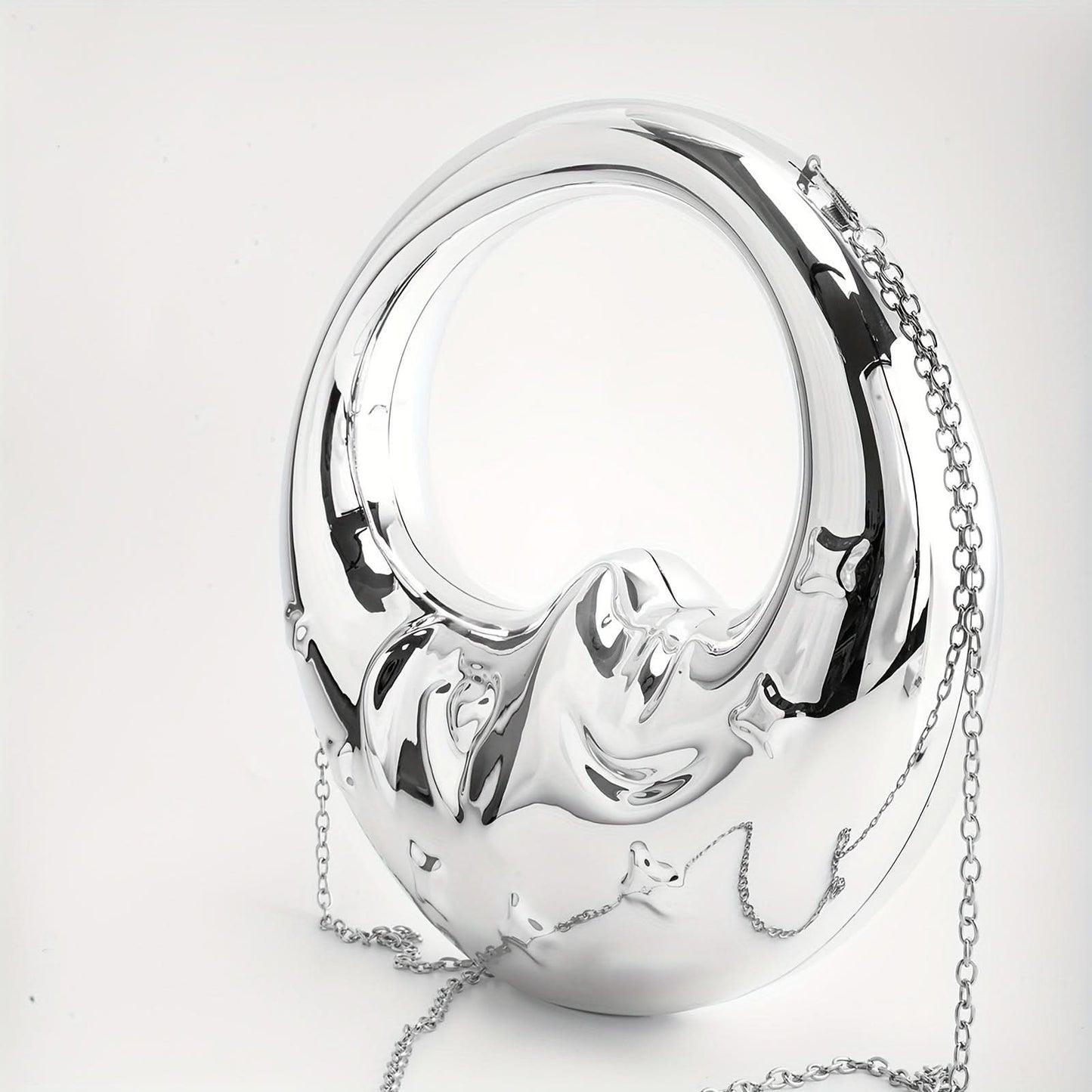 Luxurious Moon-Shaped Clutch, Sequin Fantasy Evening Bag