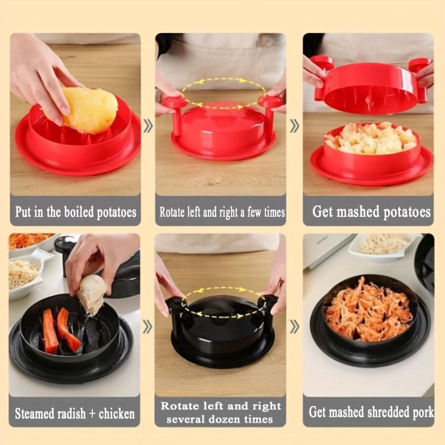 Easy-to-Use Meat Shredder – Chicken & Beef Shredding Tool with Handle & Non-Slip Base